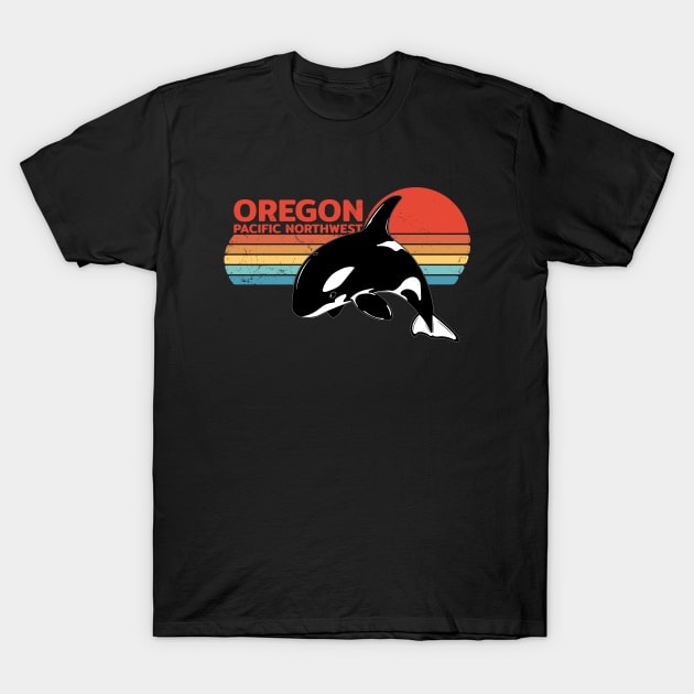 Oregon Pacific Northwest Orca T-Shirt by NicGrayTees